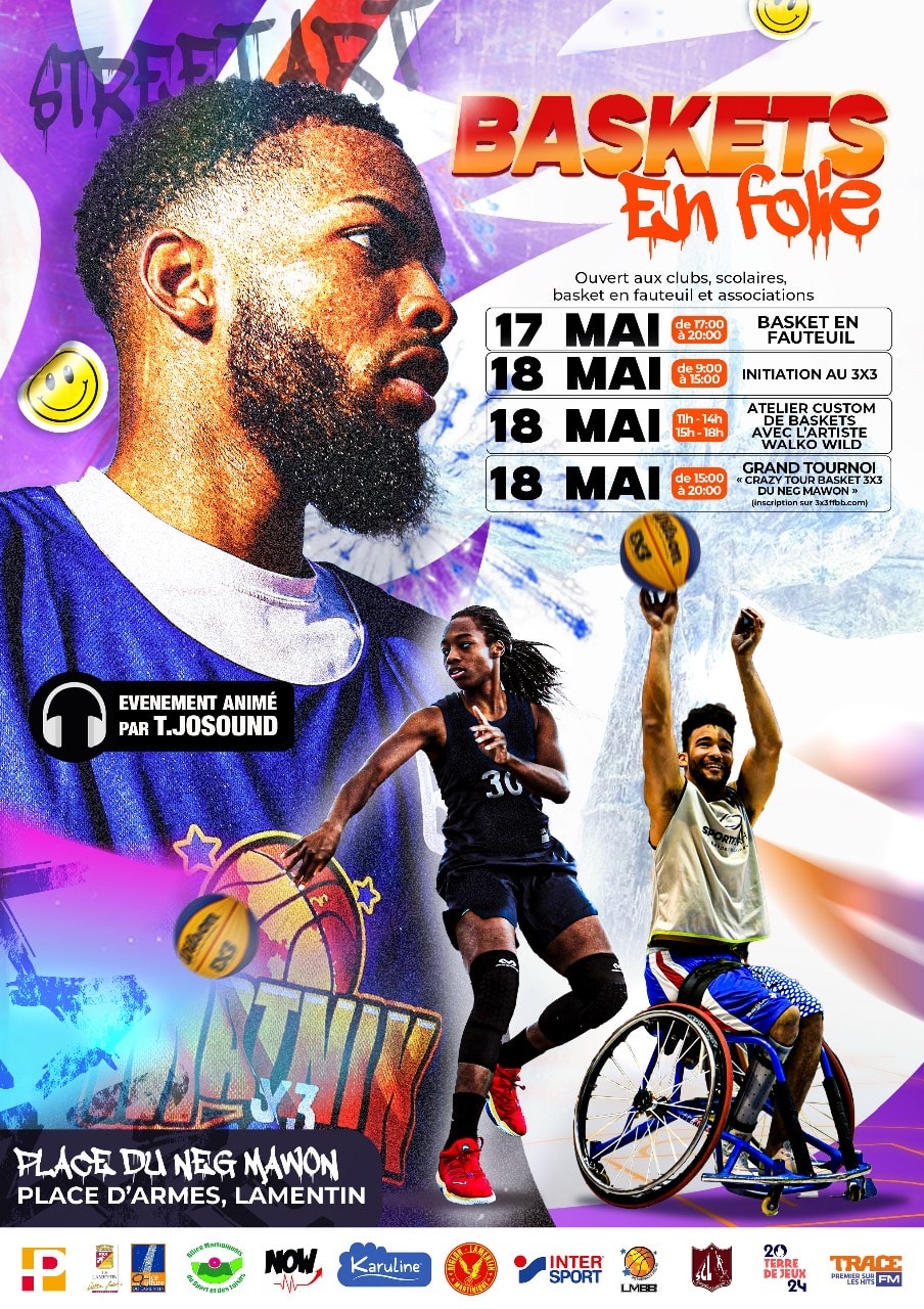 L’Office Martiniquais des Sports et des Loisirs de la ville du Lamentin en collaboration avec l’Office de la Culture du Lamentin vous invitent à “Baskets en Folie” Les vendredi 17 […]