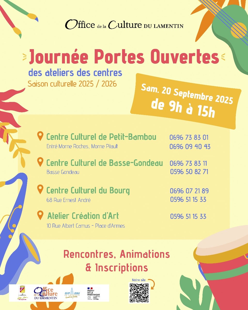 Rdv le samedi 20 septembre 2025 sur nos centres culturels pour découvrir les activités proposées!